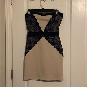 Cream and Navy Dress